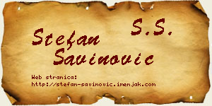 Stefan Savinović vizit kartica